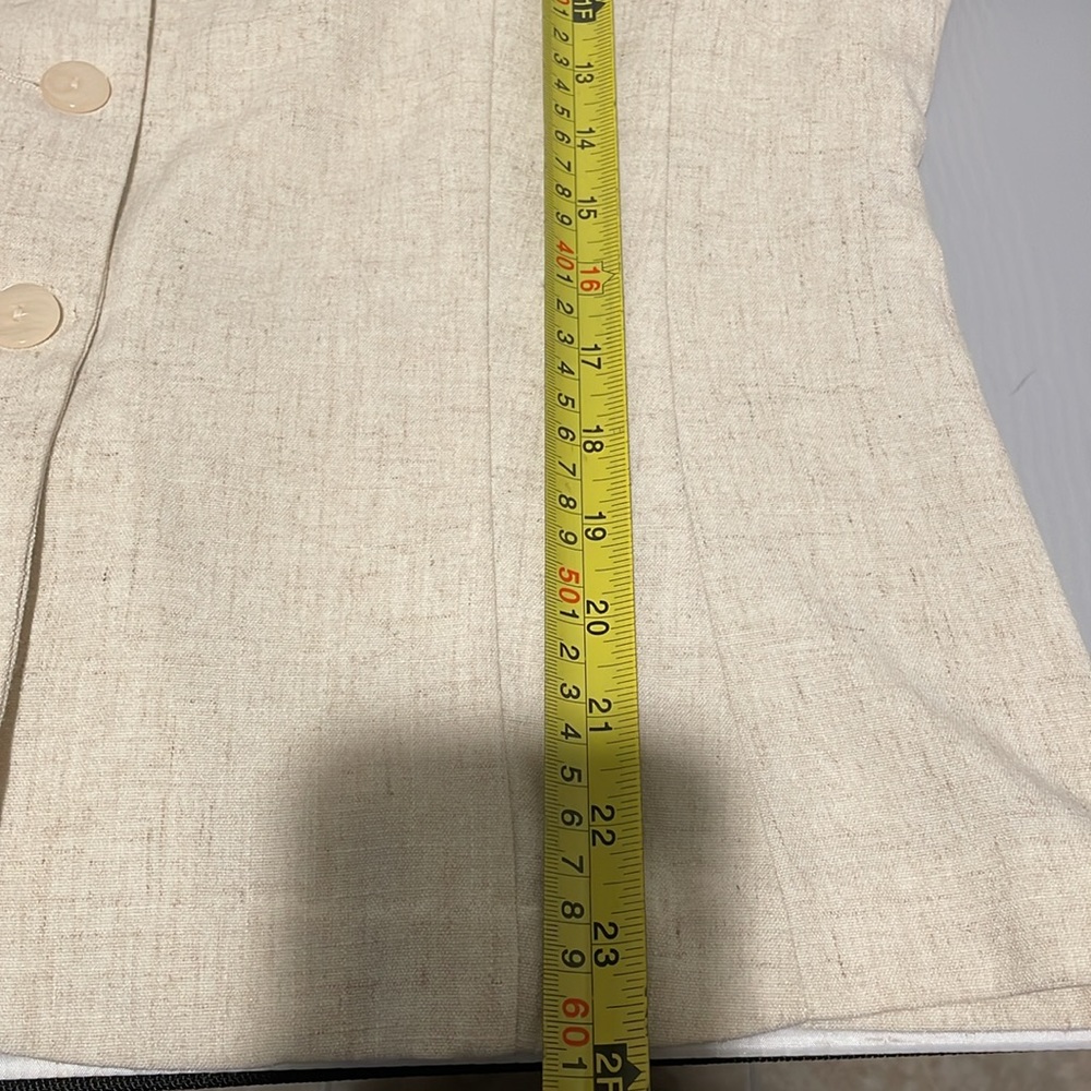 Ladies Plus Ivory Size Top Button Up By Sag Harbor Stretch Size 14 - Picture 13 of 15